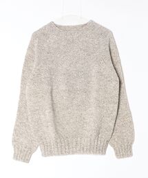 【T18】【Harley of Scotland/ハーレー オブ スコットランド】SEEDLE SHOULDER CHUNKY CREW SWEATER