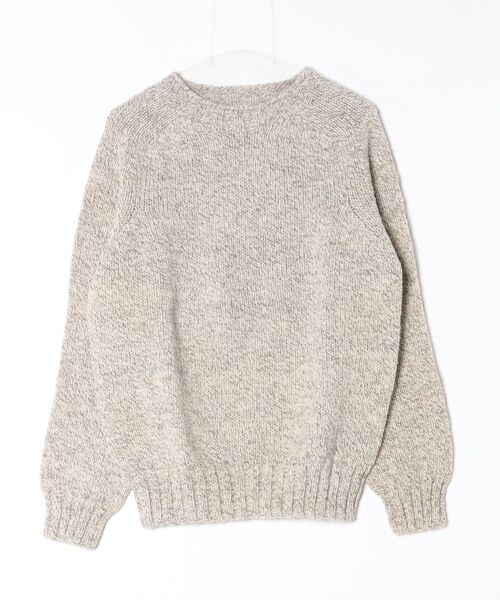 Harley of Scotland（ハーレーオブスコットランド）の「【T18】【Harley of Scotland/ハーレー オブ スコットランド】SEEDLE SHOULDER CHUNKY CREW SWEATER（ニット/セーター・メンズ・タン/ブルー/ナチュラル/グレー・42）」の3枚目の写真