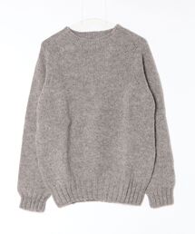 Harley of Scotland | 【T18】【Harley of Scotland/ハーレー オブ スコットランド】SEEDLE SHOULDER CHUNKY CREW SWEATER(ニット/セーター)