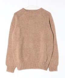 【T18】【Harley of Scotland/ハーレー オブ スコットランド】SEEDLE SHOULDER CHUNKY CREW SWEATER
