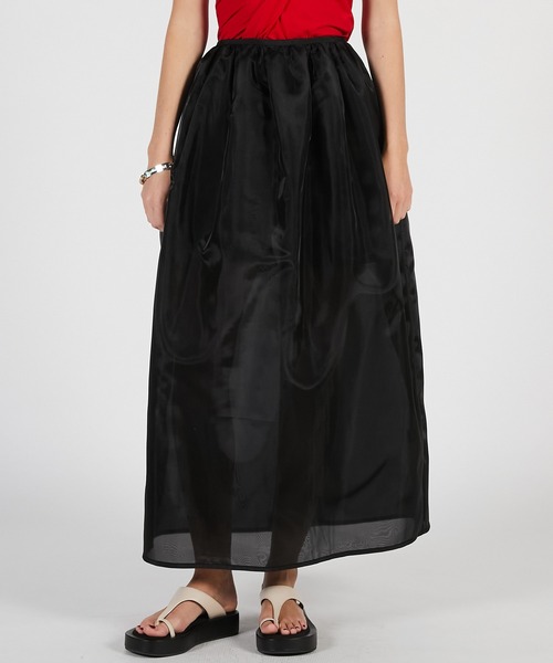 PRANK PROJECT(プランクプロジェクト)の「【2026Summer Pre-Order】ハードメッシュマキシスカート / Hard Mesh Maxi Skirt(スカート・レディース・ベージュ/ブラック・36/38)」の8枚目の写真