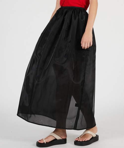 PRANK PROJECT(プランクプロジェクト)の「【2026Summer Pre-Order】ハードメッシュマキシスカート / Hard Mesh Maxi Skirt(スカート・レディース・ベージュ/ブラック・36/38)」の9枚目の写真