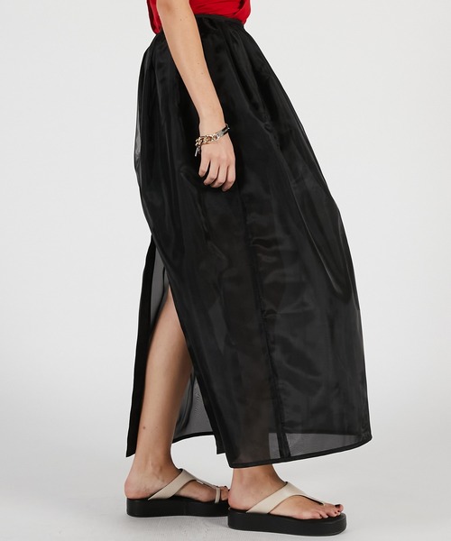 PRANK PROJECT(プランクプロジェクト)の「【2026Summer Pre-Order】ハードメッシュマキシスカート / Hard Mesh Maxi Skirt(スカート・レディース・ベージュ/ブラック・36/38)」の12枚目の写真