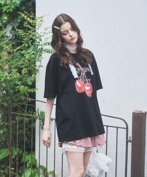 Lovilyn(ラヴィリン)の「フルーツビックT(Tシャツ/カットソー・レディース・ブラック/ホワイト/ホワイト系その他/イエロー・FREE)」の20枚目の写真