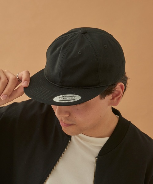 FLEXFIT（フレックスフィット）の「【FLEXFIT】レトロスタイルキャップ ワントーン FL6145R MURS（キャップ・メンズ・ネイビー系1/ダークブラウン/ブラウン/ブラック系1/ネイビー/カーキ/ブラック/ワイン/グレイッシュブルー/ブルー・FREE）」の2枚目の写真