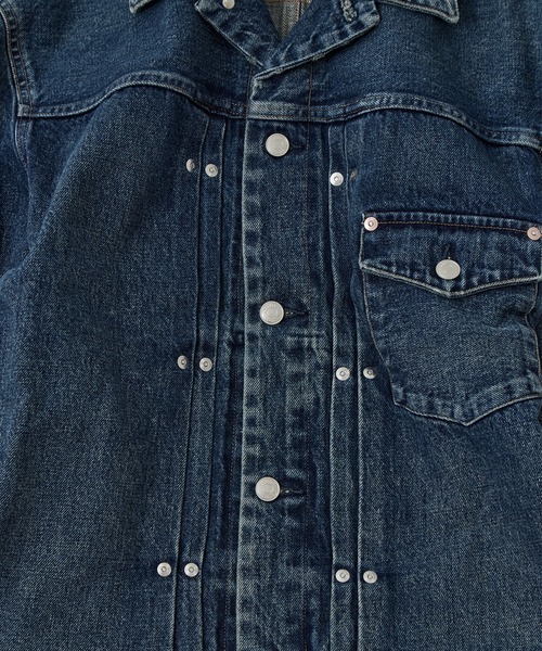 TANAKA（タナカ）の「【TANAKA】THE JEAN JACKET（デニムジャケット・メンズ・ダークインディゴブルー・S/M）」の3枚目の写真