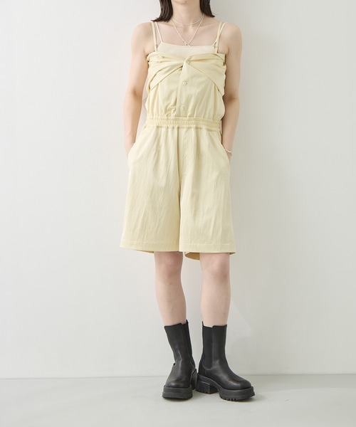 BELPER（ベルパー）の「[BELPER/ベルパー]OFF-SHOULDER JUMPSUITS（つなぎ/オールインワン・レディース・ブラック/イエロー・1/2）」の5枚目の写真