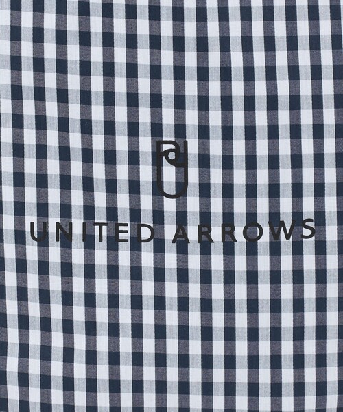 UNITED ARROWS(ユナイテッドアローズ)の「ギンガムチェック ロゴ トートバッグ M(トートバッグ・レディース・ネイビー/ライトグレー・FREE)」の9枚目の写真