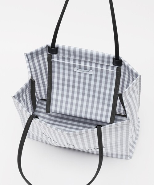 UNITED ARROWS(ユナイテッドアローズ)の「ギンガムチェック ロゴ トートバッグ M(トートバッグ・レディース・ネイビー/ライトグレー・FREE)」の13枚目の写真
