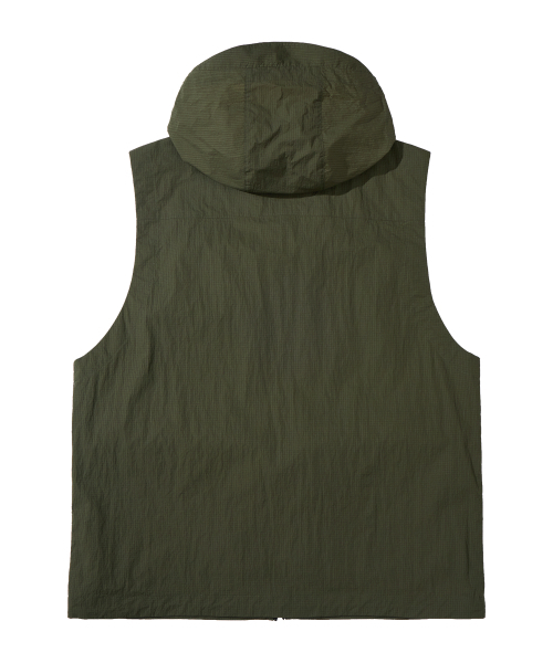KALAPATTHAR(カラパタール)の「MULTI POCKET NYLON HOODED VEST - KHAKI(ベスト・メンズ・その他・MEDIUM/LARGE)」の6枚目の写真