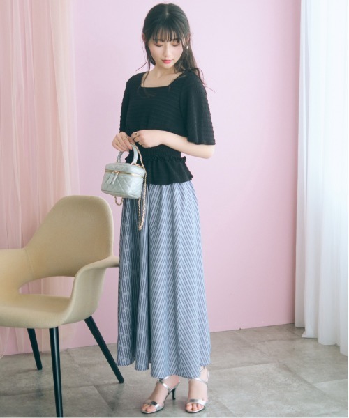 marun（マルン）の「【セットアップ対応】＜大きいサイズ＞クロシェ編ニットショート丈トップス marun（Tシャツ/カットソー・レディース・クリーム/ブラック・5L/4L/3L/LL/L）」の14枚目の写真