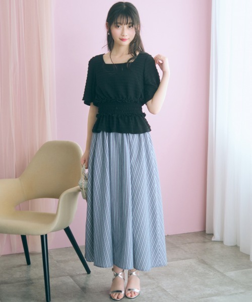marun（マルン）の「【セットアップ対応】＜大きいサイズ＞クロシェ編ニットショート丈トップス marun（Tシャツ/カットソー・レディース・クリーム/ブラック・5L/4L/3L/LL/L）」の16枚目の写真