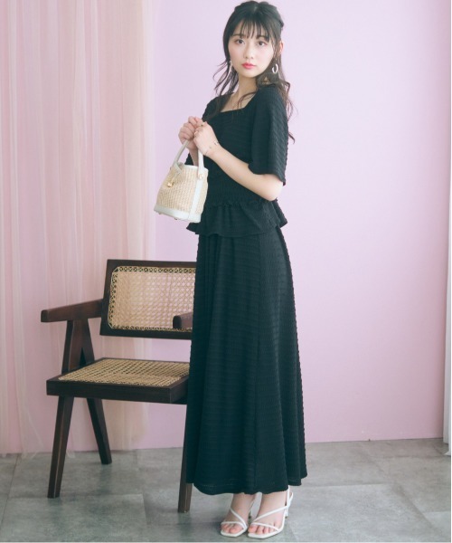 marun（マルン）の「【セットアップ対応】＜大きいサイズ＞クロシェ編ニットショート丈トップス marun（Tシャツ/カットソー・レディース・クリーム/ブラック・5L/4L/3L/LL/L）」の18枚目の写真