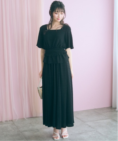 marun（マルン）の「【セットアップ対応】＜大きいサイズ＞クロシェ編ニットショート丈トップス marun（Tシャツ/カットソー・レディース・クリーム/ブラック・5L/4L/3L/LL/L）」の7枚目の写真