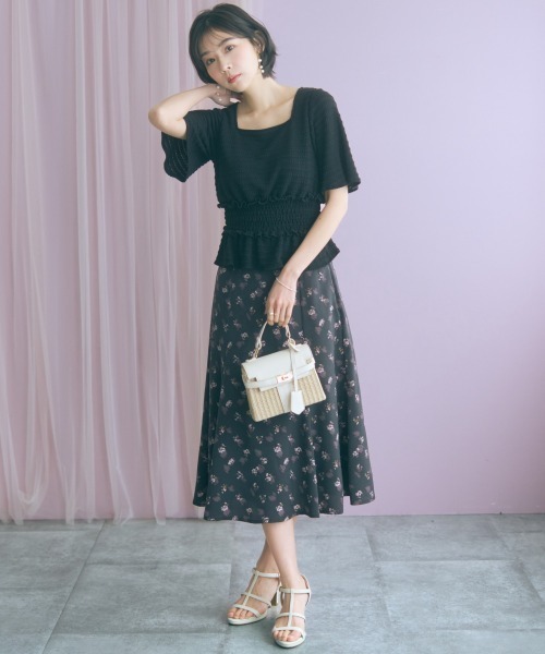 marun（マルン）の「【セットアップ対応】＜大きいサイズ＞クロシェ編ニットショート丈トップス marun（Tシャツ/カットソー・レディース・クリーム/ブラック・5L/4L/3L/LL/L）」の10枚目の写真
