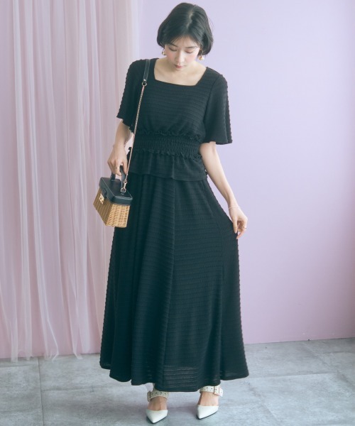 marun（マルン）の「【セットアップ対応】＜大きいサイズ＞クロシェ編ニットショート丈トップス marun（Tシャツ/カットソー・レディース・クリーム/ブラック・5L/4L/3L/LL/L）」の11枚目の写真