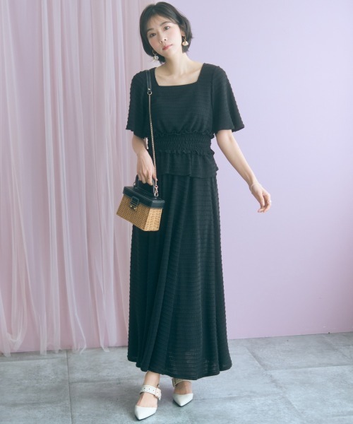 marun（マルン）の「【セットアップ対応】＜大きいサイズ＞クロシェ編ニットショート丈トップス marun（Tシャツ/カットソー・レディース・クリーム/ブラック・5L/4L/3L/LL/L）」の12枚目の写真