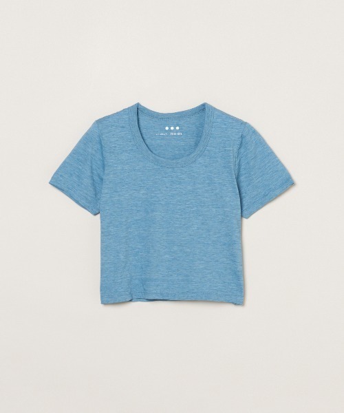 three dots(スリードッツ)の「オーガニックスラブ ジェシカ(Tシャツ/カットソー・レディース・バーガンディー/ブルー系その他/ピンク系その他/イエロー系その他/ホワイト・S/M)」の1枚目の写真