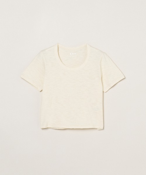 three dots(スリードッツ)の「オーガニックスラブ ジェシカ(Tシャツ/カットソー・レディース・バーガンディー/ブルー系その他/ピンク系その他/イエロー系その他/ホワイト・S/M)」の3枚目の写真