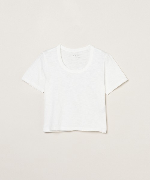 three dots(スリードッツ)の「オーガニックスラブ ジェシカ(Tシャツ/カットソー・レディース・バーガンディー/ブルー系その他/ピンク系その他/イエロー系その他/ホワイト・S/M)」の2枚目の写真