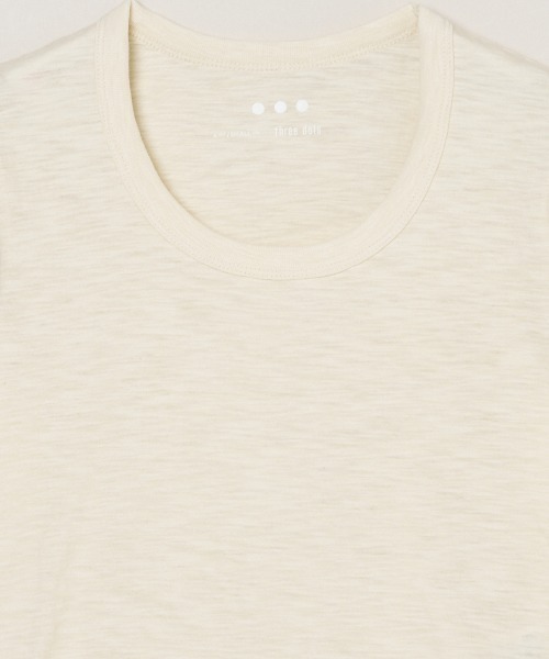 three dots(スリードッツ)の「オーガニックスラブ ジェシカ(Tシャツ/カットソー・レディース・バーガンディー/ブルー系その他/ピンク系その他/イエロー系その他/ホワイト・S/M)」の17枚目の写真