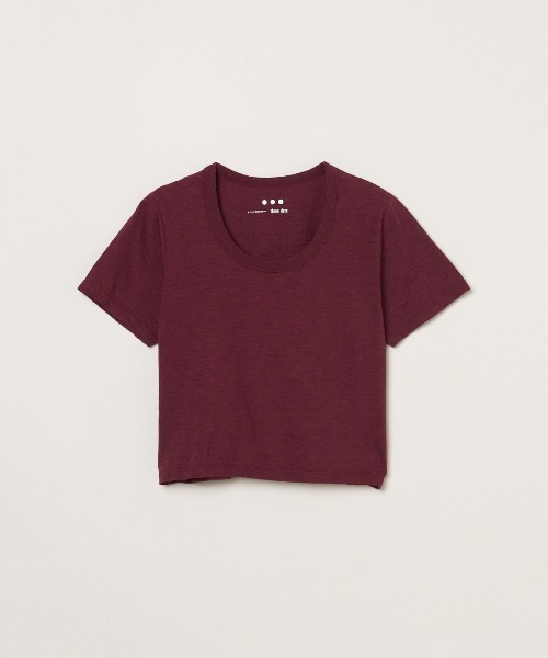 three dots(スリードッツ)の「オーガニックスラブ ジェシカ(Tシャツ/カットソー・レディース・バーガンディー/ブルー系その他/ピンク系その他/イエロー系その他/ホワイト・S/M)」の19枚目の写真