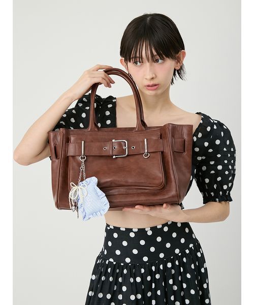 LILY BROWN(リリーブラウン)の「フロントベルトトートバッグ(トートバッグ・レディース・ブラウン/イエロー/ブラック・F)」の17枚目の写真
