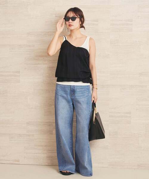 plage（プラージュ）の「《追加》REMAKE WIDE DENIM パンツ（デニムパンツ・レディース・ライトブルー・34/36/38）」の5枚目の写真