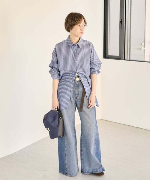 plage（プラージュ）の「《追加》REMAKE WIDE DENIM パンツ（デニムパンツ・レディース・ライトブルー・34/36/38）」の6枚目の写真