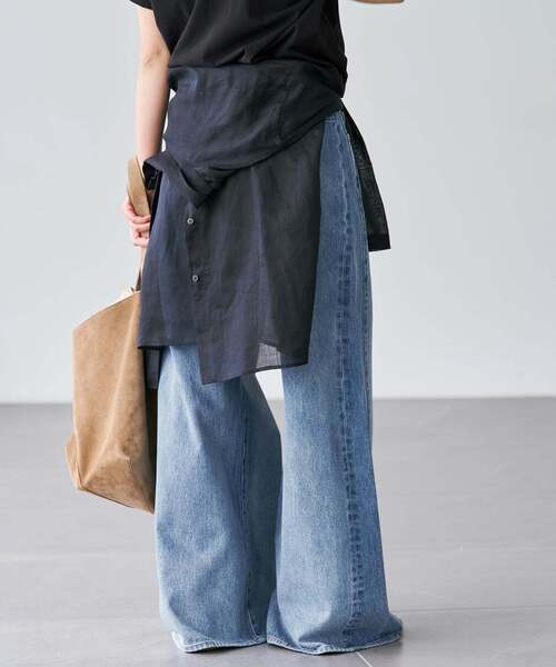 plage（プラージュ）の「《追加》REMAKE WIDE DENIM パンツ（デニムパンツ・レディース・ライトブルー・34/36/38）」の16枚目の写真