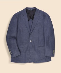 BROOKS BROTHERS | アイリッシュリネン　ハウンドトゥース　シングル２釦アンコンジャケット　Classic(テーラードジャケット)
