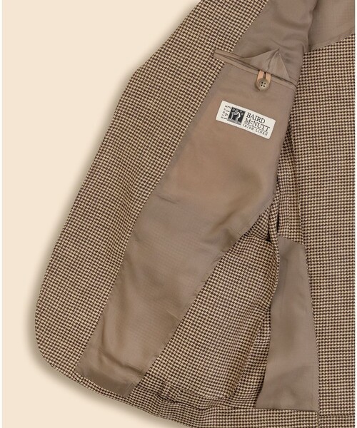 BROOKS BROTHERS(ブルックスブラザーズ)の「アイリッシュリネン ハウンドトゥース シングル2釦アンコンジャケット Classic(テーラードジャケット・メンズ・ネイビー/ブラウン・38SHT/39SHT/42SHT/40SHT)」の11枚目の写真