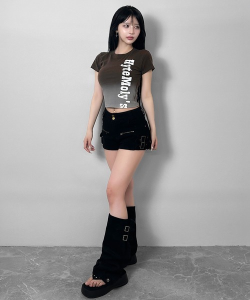 FOLLOWIN(フォロウィン)の「ヴィンテージロゴコンパクトTシャツ(Tシャツ/カットソー・レディース・ブラウン/ブラック/ホワイト・FREE)」の7枚目の写真