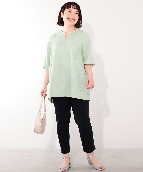 MB mint breeze(エムビーミントブリーズ)の「【L~6L 大きいサイズ】サイドシームクロップドパンツ(その他パンツ・レディース・ブルー/カーキ/ネイビー・LL/3L/4L/5L/6L/L)」の16枚目の写真