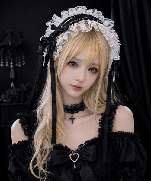 黒いベルベットレースのヘアアクセサリー NO WAY｜ノー ウェイのヘアアクセサリー（ブラック/黒色系）通販