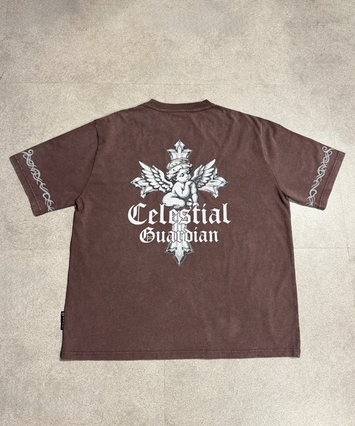 lilful(リルフル)の「【26年春夏新作】ヴィンテージ加工 エンジェルクロス リフレクタープリントTシャツ(Tシャツ/カットソー・メンズ・ブラウン/ブラック/ブルー・M/L)」の17枚目の写真