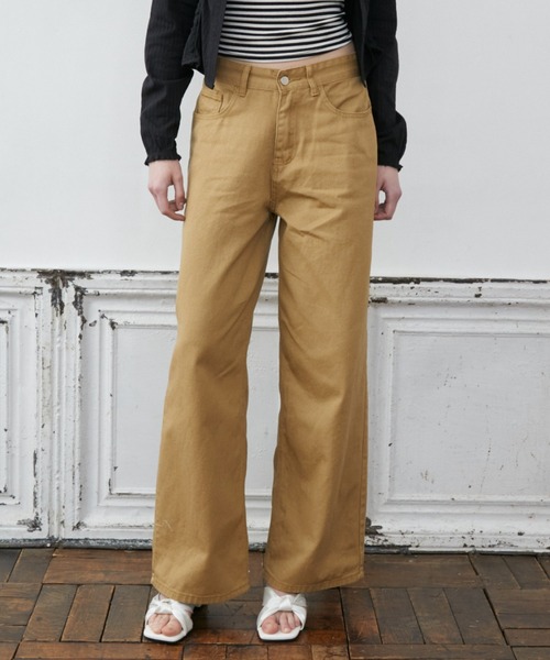 Rohwel（ローウェル）の「Back Belt Wide Pants / バックベルトワイドパンツ（チノパンツ・レディース・ベージュ/カーキ・MEDIUM/SMALL）」の9枚目の写真