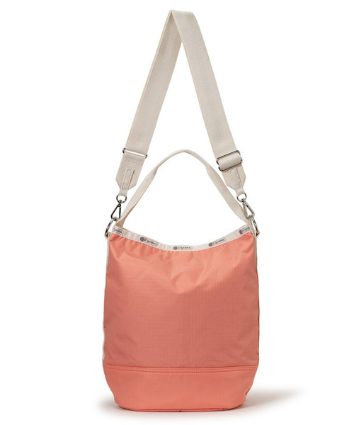 LeSportsac(レスポートサック)の「CONVERTIBLE BUCKET BAG コーラルパンチ/メレンゲ(ショルダーバッグ・レディース・ピンク・FREE)」の7枚目の写真