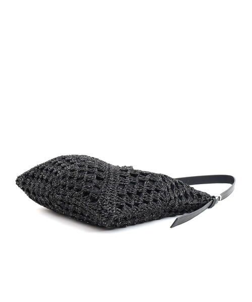 COOCO(クーコ)の「ラメフィルム編込透かし柄ショルダーカゴバッグ/A4対応(かごバッグ・レディース・グレー/ブラック/キャメル・FREE)」の14枚目の写真