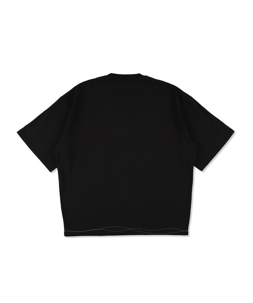 WIND AND SEA（ウィンダンシー）の「WAVE BLUE STITCH TEE（Tシャツ/カットソー・メンズ・ブラック/ホワイト/ブルー・LARGE/MEDIUM）」の8枚目の写真