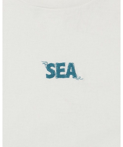 WIND AND SEA（ウィンダンシー）の「WAVE BLUE STITCH TEE（Tシャツ/カットソー・メンズ・ブラック/ホワイト/ブルー・LARGE/MEDIUM）」の6枚目の写真