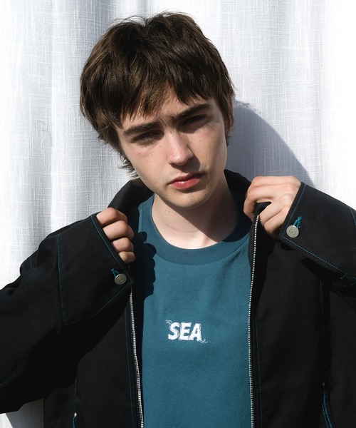 WIND AND SEA（ウィンダンシー）の「WAVE BLUE STITCH TEE（Tシャツ/カットソー・メンズ・ブラック/ホワイト/ブルー・LARGE/MEDIUM）」の15枚目の写真