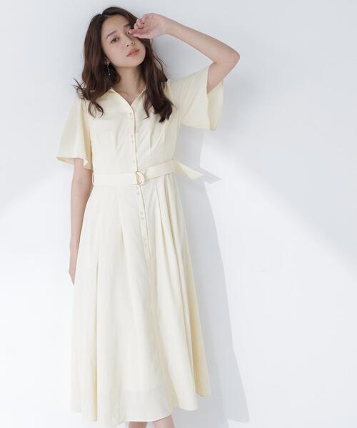 NATURAL BEAUTY BASIC(ナチュラルビューティーベーシック)の「追加生産【ちょうど、いい服】“初めまして”がうまくいく好印象ワンピース(ワンピース・レディース・イエロー/ブルー/ネイビー・SMALL/MEDIUM/LARGE/P/S)」の5枚目の写真