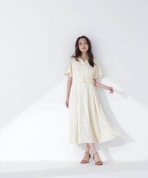 NATURAL BEAUTY BASIC(ナチュラルビューティーベーシック)の「追加生産【ちょうど、いい服】“初めまして”がうまくいく好印象ワンピース(ワンピース・レディース・イエロー/ブルー/ネイビー・SMALL/MEDIUM/LARGE/P/S)」の8枚目の写真
