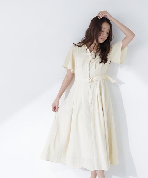 NATURAL BEAUTY BASIC(ナチュラルビューティーベーシック)の「追加生産【ちょうど、いい服】“初めまして”がうまくいく好印象ワンピース(ワンピース・レディース・イエロー/ブルー/ネイビー・SMALL/MEDIUM/LARGE/P/S)」の9枚目の写真