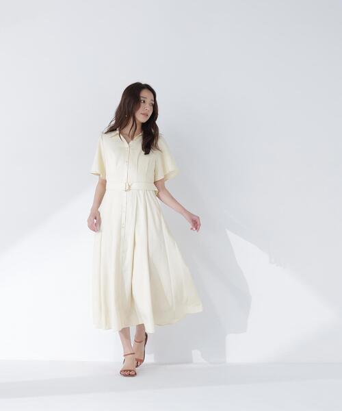 NATURAL BEAUTY BASIC(ナチュラルビューティーベーシック)の「追加生産【ちょうど、いい服】“初めまして”がうまくいく好印象ワンピース(ワンピース・レディース・イエロー/ブルー/ネイビー・SMALL/MEDIUM/LARGE/P/S)」の12枚目の写真