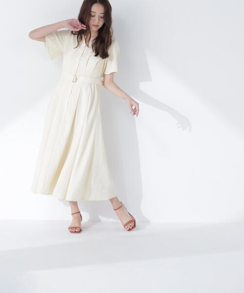 NATURAL BEAUTY BASIC(ナチュラルビューティーベーシック)の「追加生産【ちょうど、いい服】“初めまして”がうまくいく好印象ワンピース(ワンピース・レディース・イエロー/ブルー/ネイビー・SMALL/MEDIUM/LARGE/P/S)」の14枚目の写真
