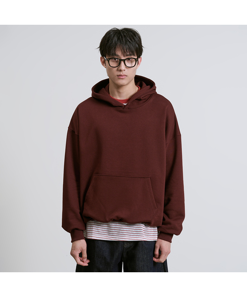 OWSA(オウサ)の「ベーシック無地フードスウェットシャツ6色(スウェット・メンズ・ブラック/ネイビー/ブルー/グレー/ワイン/チャコール・MEDIUM/LARGE/X-LARGE)」の1枚目の写真