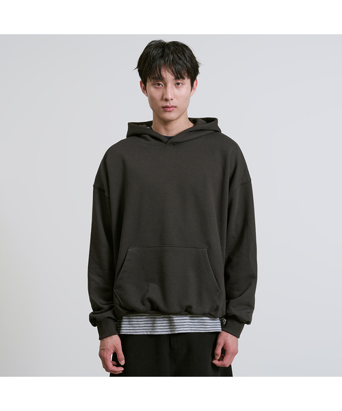 OWSA(オウサ)の「ベーシック無地フードスウェットシャツ6色(スウェット・メンズ・ブラック/ネイビー/ブルー/グレー/ワイン/チャコール・MEDIUM/LARGE/X-LARGE)」の4枚目の写真