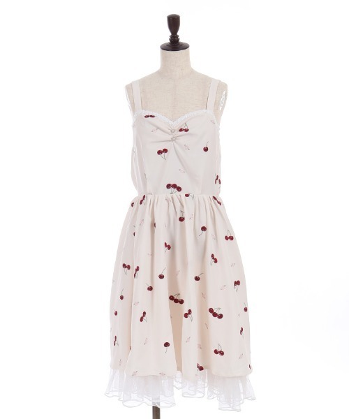 axes femme POETIQUE（アクシーズファムポエティック）の「チェリー×ローズ刺繍ＪＳＫ（ワンピース・レディース・ブラック/キナリ/ピンク・MEDIUM）」の17枚目の写真